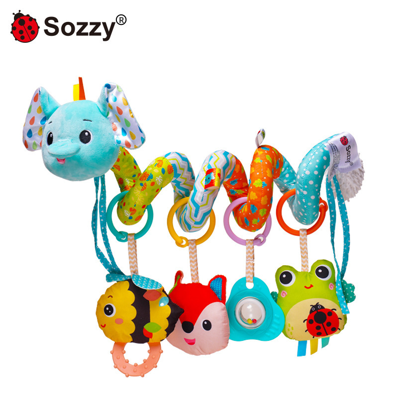 新しい Sozzy 新生児 0-1 歳のベビーカーペンダントベビーベッドトレーラーハングベビー動物ベッドラップペンダントおもちゃ|undefined