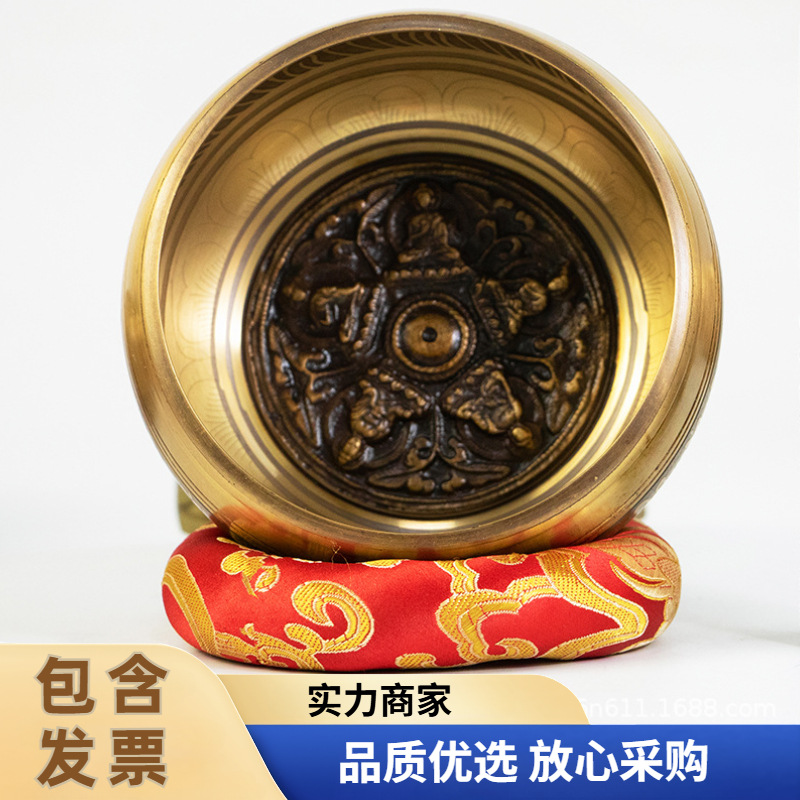 Nepal Singing Bowl Cross Pestle Buddha Sound Bowl Music Bowl Yoga Meditation Buddha Sound Bowl Singing Bowl Copper Bowl Wholesale