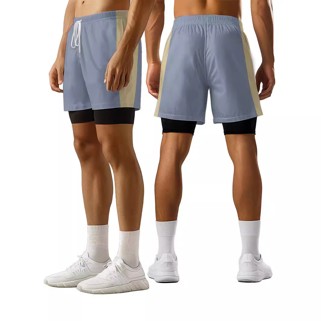 美式篮球短裤男女夏季假两件防走光训练速干运动裤透气健身装备裤