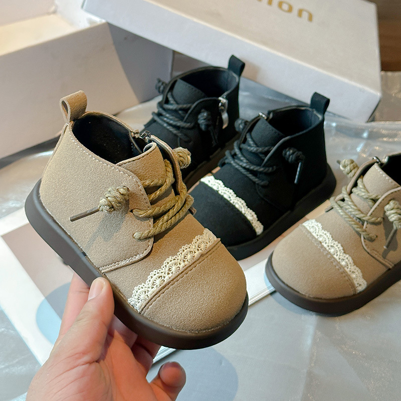 2024 autumn winter new girls' simple and stylish small leather boots, baby forest princess boots_voghion.com