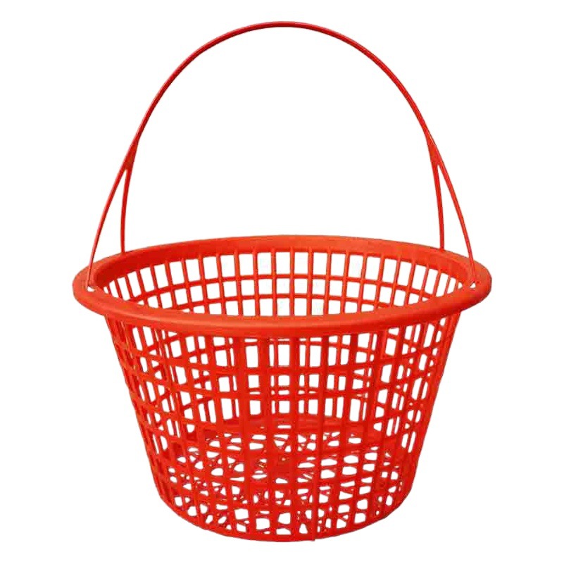 Round Strawberry Basket with Handle, Bayberry Basket, Loquat, Mulberry, Cherry, Blueberry Packaging Picking Basket, Plastic Fruit Basket