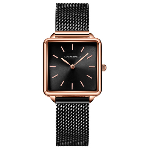 Square simple ins super hot college style watch chic Korean style retro simple temperament light luxury small square watch for women