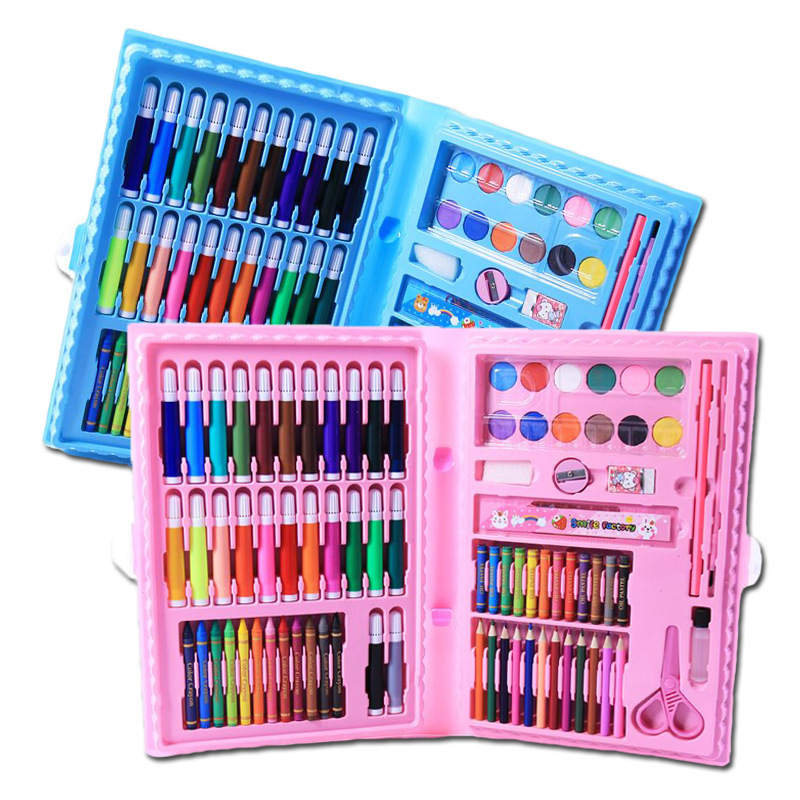 Back-to-School-Schulklassen-Geschenke 86-teiliges Aquarellstift-Set Kinder-Malset Farbstift-Set Geschenkbox Großhandel