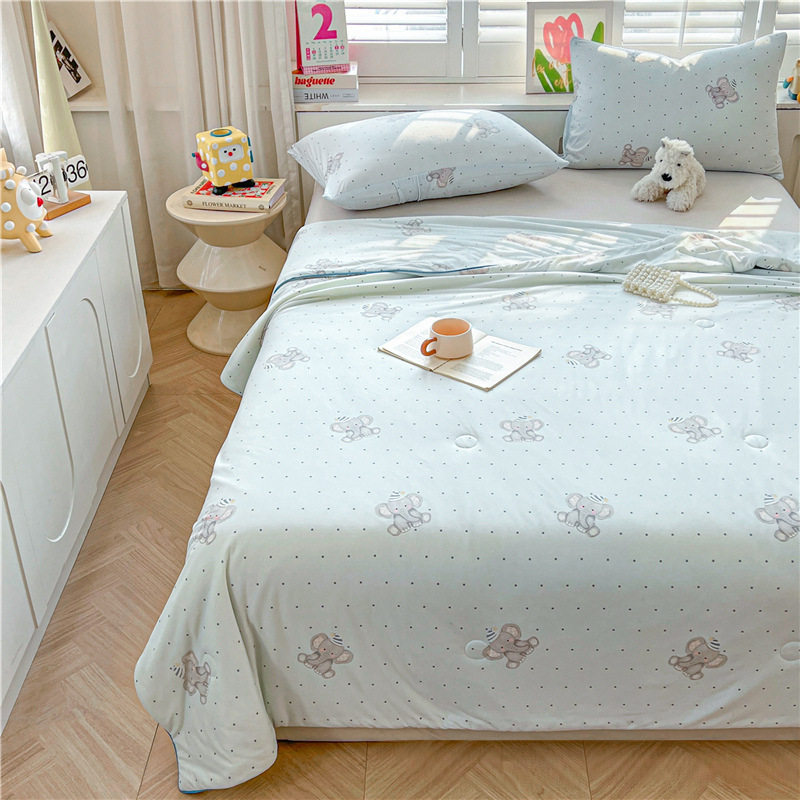 A級ベビー・マタニティグレード大豆繊維ニット綿夏用掛け布団、洗濯機で洗える夏用子供用薄掛け布団、ギフト用エアコン掛け布団