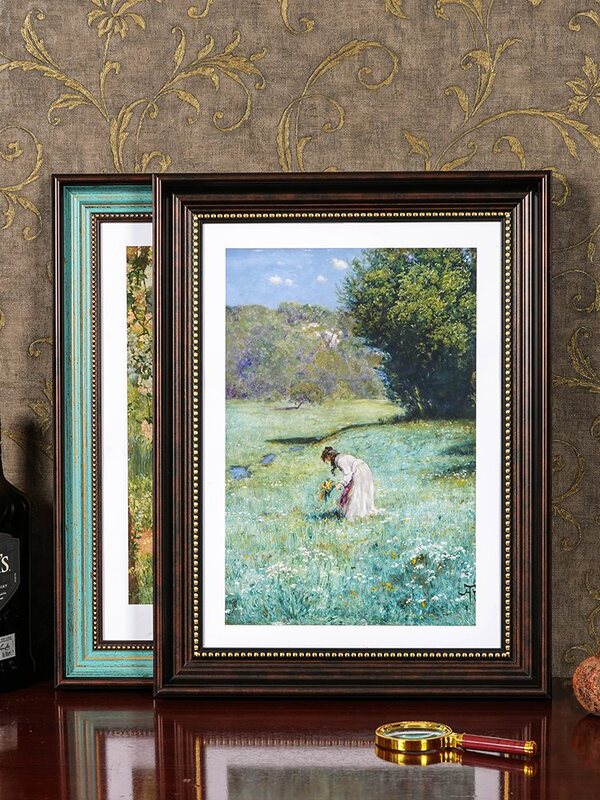 Large Picture Frame American Retro Frame Photo Frame Wall Hanging 20 Inches 16 Inches 18 Inches 4 Open 8K A3 Oil Painting Frame Mounting