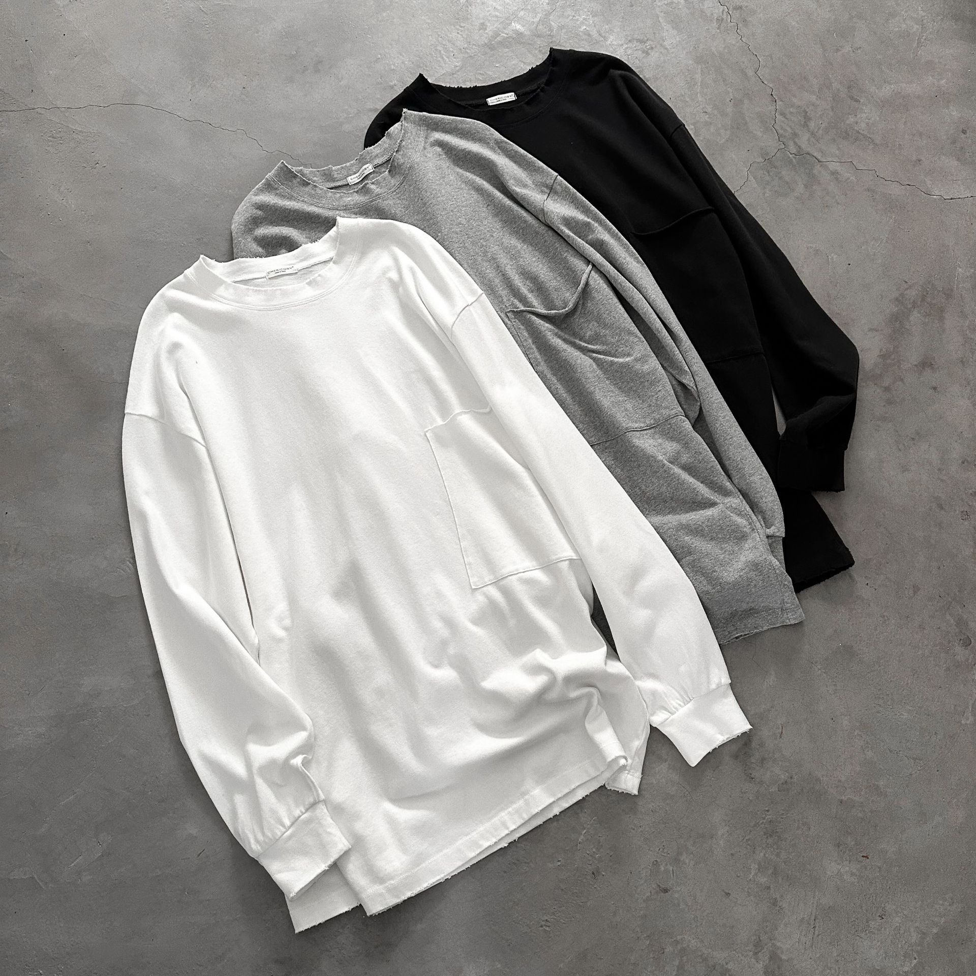 Korean quality control, high-volume pocket T-shirts, a must-have for everyone, you'll never get tired of wearing them~ Washed cotton base layer