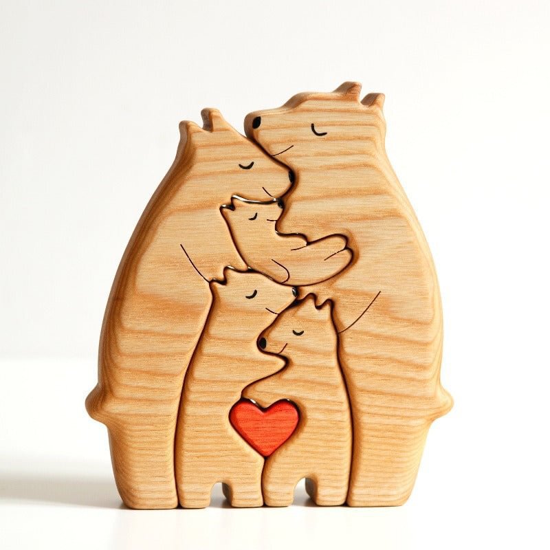 Cross-Border Popular Wooden Pet Puzzle Crafts Ornaments DIY Warm Family Living Room Decoration Holiday Gifts