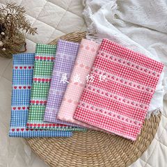 夏の綿のデジタルプリントの布地の甘い格子の果物の布のdiyの箱は子供服のワンピースの綿布を包みます。