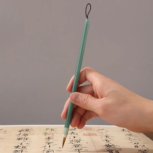 [Tianqing Yanyu] Thin Gold Body Brush Wolf Hair Purple Hair Small Regular Calligraphy Calligraphy Brush Traditional Chinese Painting Meticulous Outline