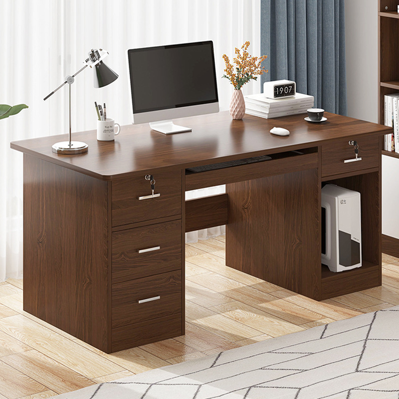 Computer Desk Desktop Office Desk Simple Modern Home Study Desk Drawer with Lock Writing Desk