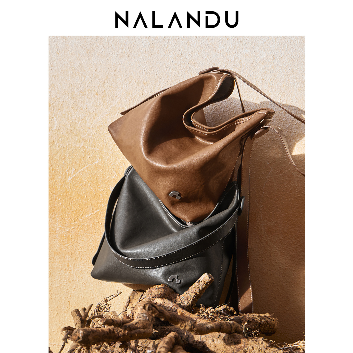 Women's 2026 New Spring/Summer Bucket Bag Large Capacity Crossbody Bag Commuter Genuine Leather Shoulder Bag - Thumbnail 2