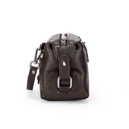 Cross-border new men's storage small bag PU retro travel bag waterproof hand-held bag casual hand-grabbing bag men's handbag