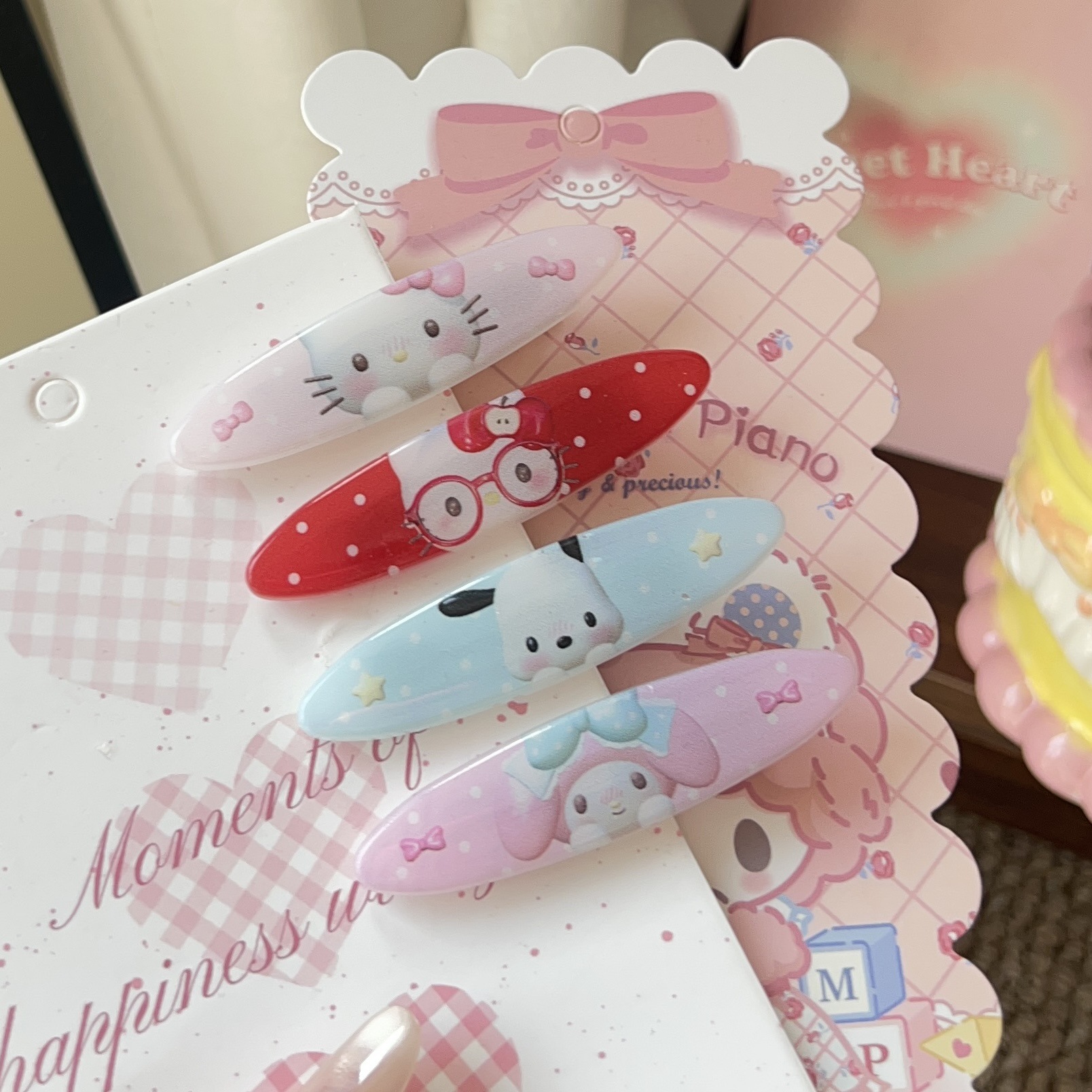 Korean Style Jelly Color Oval Kt Hairpin Acrylic Hair Accessories Hairpin Girl Cartoon Duckbill Side Makeup Bangs Clip