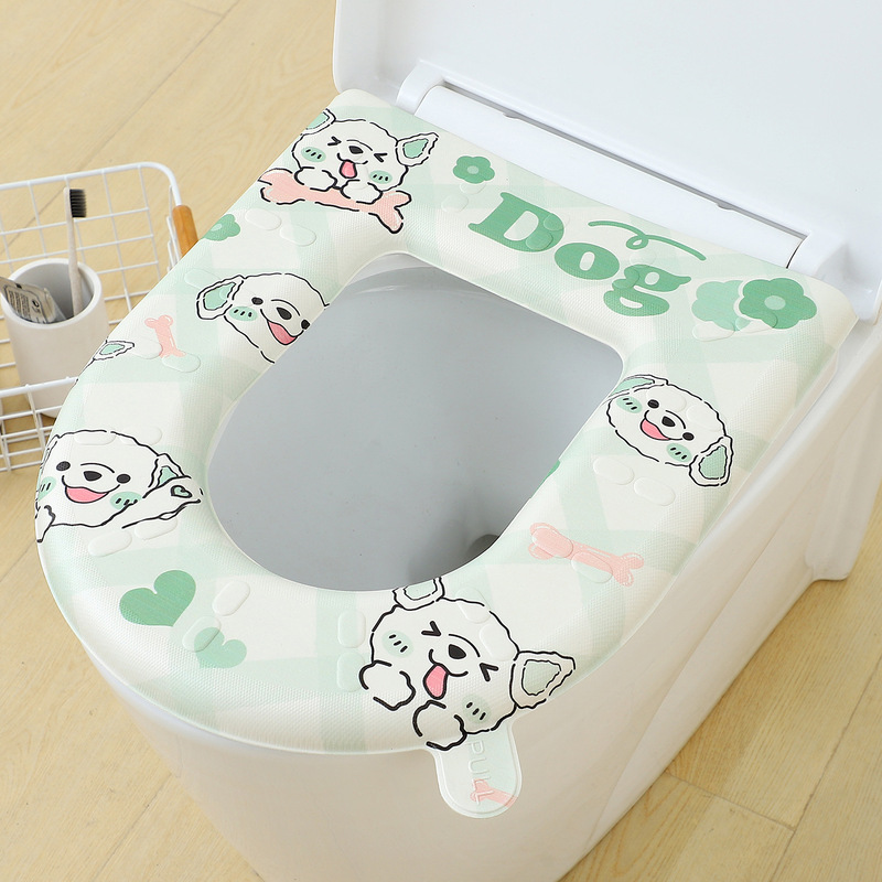防水トイレマット、トイレシート、冬用、四季通用、トイレシリコンフォームリング、便座カバー、中国風|undefined