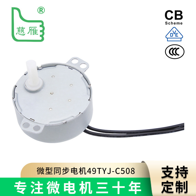 厂家供应220V小型微型49TYJ永磁无刷同步电机制冰机电风扇取暖器