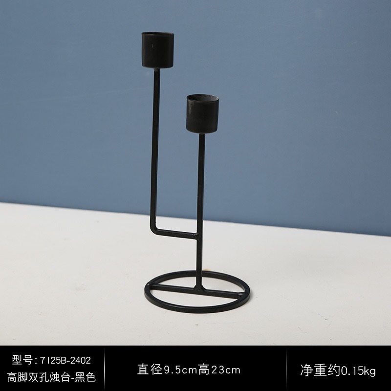 Vela de cumpleaños con luz de vela francesa medieval accesorios de decoración romántica casa retro luz de vela europea soporte de mesa de candelabro de hierro forjado