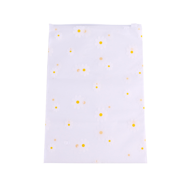 Bolsa con cremallera de ropa Bolsa con cremallera de crisantemo pequeño Bolsa de embalaje de camiseta Bolsa de ropa interior Bolsa de ropa PE esmerilada pequeña bolsa ziplock