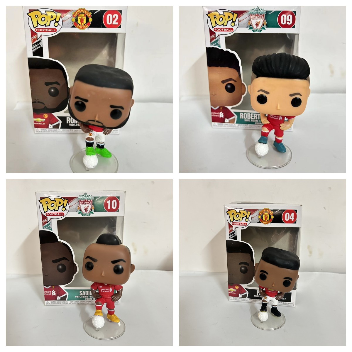 Figura de Acción POP, Figura de Fútbol del Manchester United y Liverpool, Modelo de Pogba, Salah, Ibrahimovic y Mané