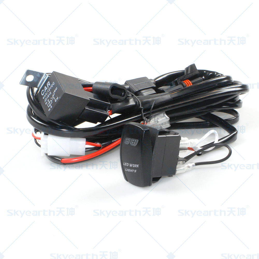 Kit de arnés de cableado de interruptor de luz de trabajo de barra de luz LED con enchufe de pulso Plug-and-play 14AWG 16AWG