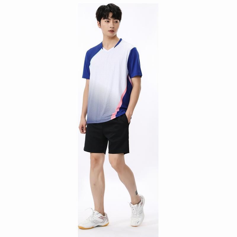 Nueva ropa de gimnasio para hombres secos rápidos de verano mangas cortas de cuello en V camiseta pantalones cortos trajes deportivos de equipo de baloncesto de mujer ropa de carrera