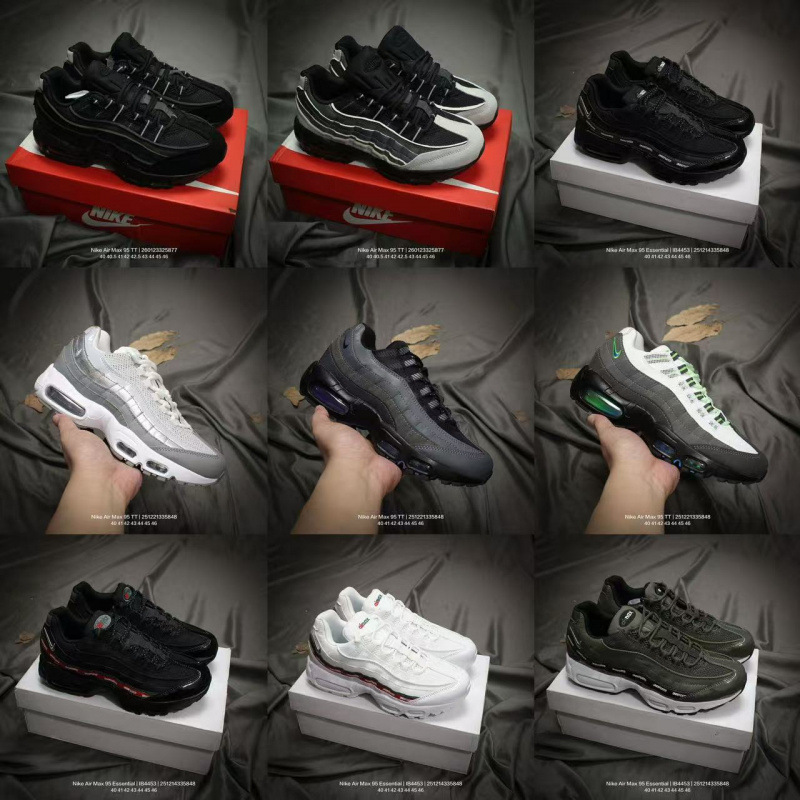 Cross-Border Foreign Trade Air Max 95 Cross-Border Trendy Versatile Air-Cushioned Shock-Absorbing Running Shoes Casual Non-Slip Sports Shoes
