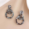 Demi-season acrylic earrings, chain