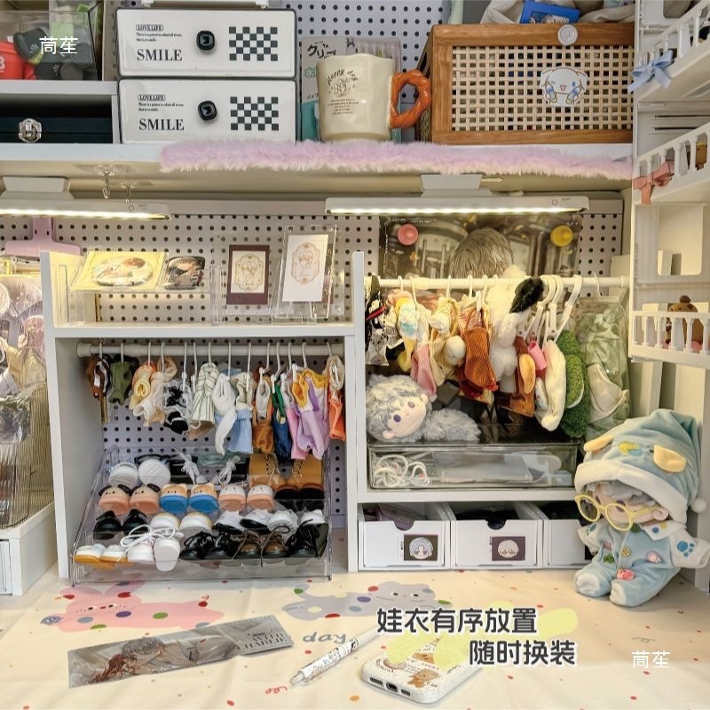 棉花娃娃的家具用品衣服收纳架挂衣架20cm娃用玩偶衣柜娃屋展示架|undefined