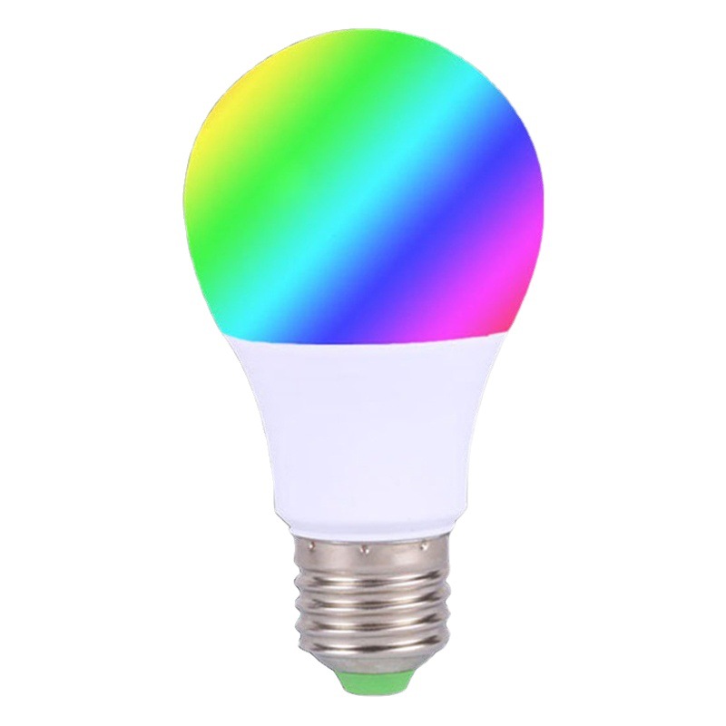 LED colorido cambio de color bombilla de plástico Paquete de aluminio RGB bombilla de color E27 tornillo boca Internet celebridad faro fuente de luz
