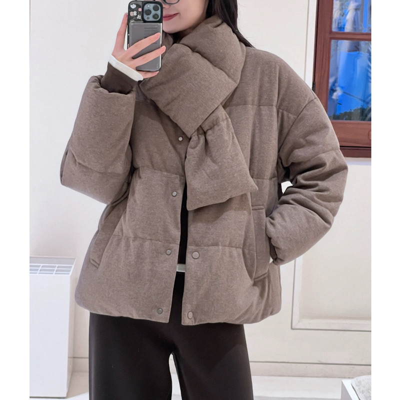 Spot 2025 New Winter Style Lightweight and Warm Detachable Scarf Collar down Jacket Women's Top H5990 Spot 2025 New Winter Style Lightweight and Warm Detachable Scarf Collar down Jacket Women's Top H5990