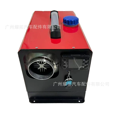 heater 12V24V all-in-one high-end, Automotive air conditioning - 8kw-three-voltage-horizontal-all-in-one-machine-aluminum-single-hole-red-and-blue-model-fh002-8kw01-12v24v220v-1