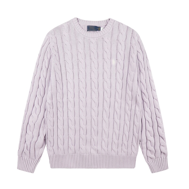High-Quality Ralph Lauren Logo Crew Neck Pullover Knit Sweater for Women, Unisex Long-Sleeve Jacket