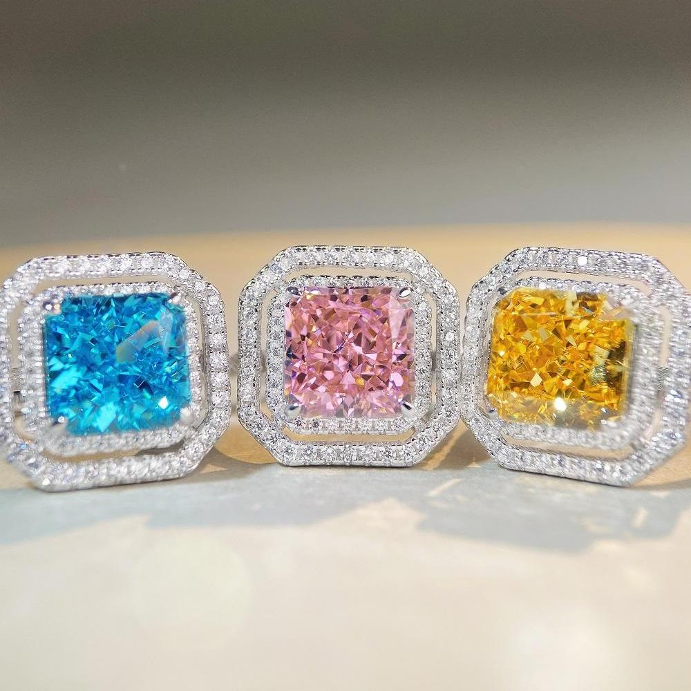 Fashion Geometric Sterling Silver Plating Zircon Rings 1 Piece