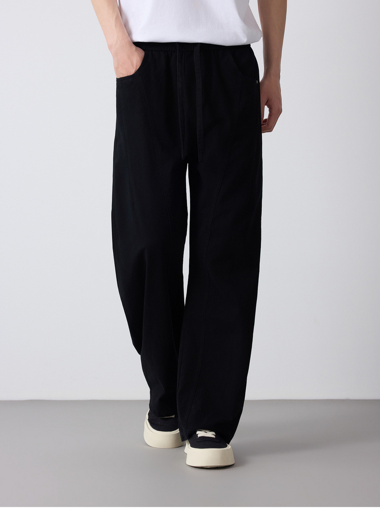 Quần jean nam ống rộng phong cách Mỹ chất liệu cotton — đen chi tiết 17