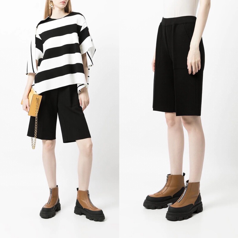 (New store benefits) [lost 120] super easy to wear! M sports casual H-shaped women's Bermuda knitted shorts