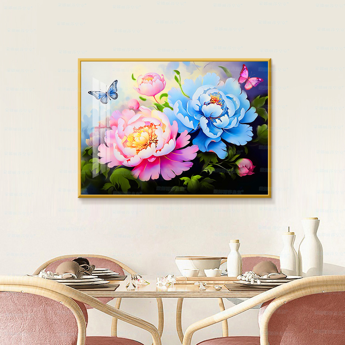 [Algodón importado] Mona Lisa Real bordado cruzado rico amor peonía simple hermoso cálido bordado a mano image 6