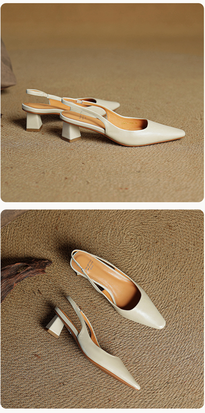 Sandal cao gót nữ hở mũi gót thô 4 cm, phong cách Hàn Quốc, đi làm — đen chi tiết 21