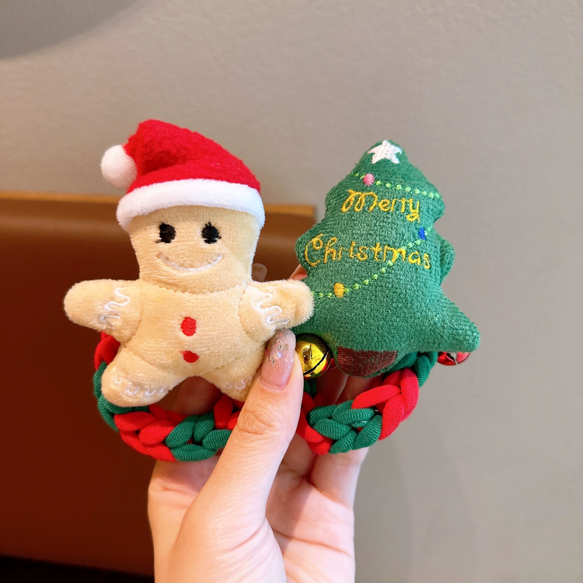 Новогодняя детская милая аксессуар для волос, тканый шнурок для пожилых