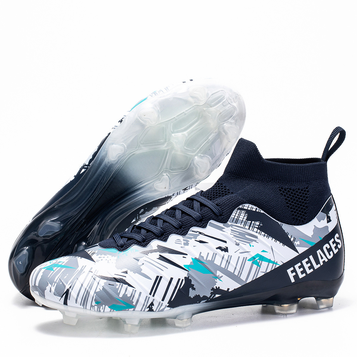 2025 nuevos zapatos de entrenamiento transfronterizos de entrenamiento deportivo transfronterizos de clavos largos zapatos de fútbol juvenil masculino y femenino zapatos de fútbol