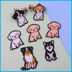 銘浩可愛卡通小狗刺繡動物布貼服飾包袋服裝輔料diy繡花章仔