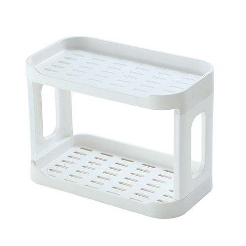 Makeup table desk simple plastic storage supplies bathroom double-layer shelf cosmetic rack stand dropshipping storage
