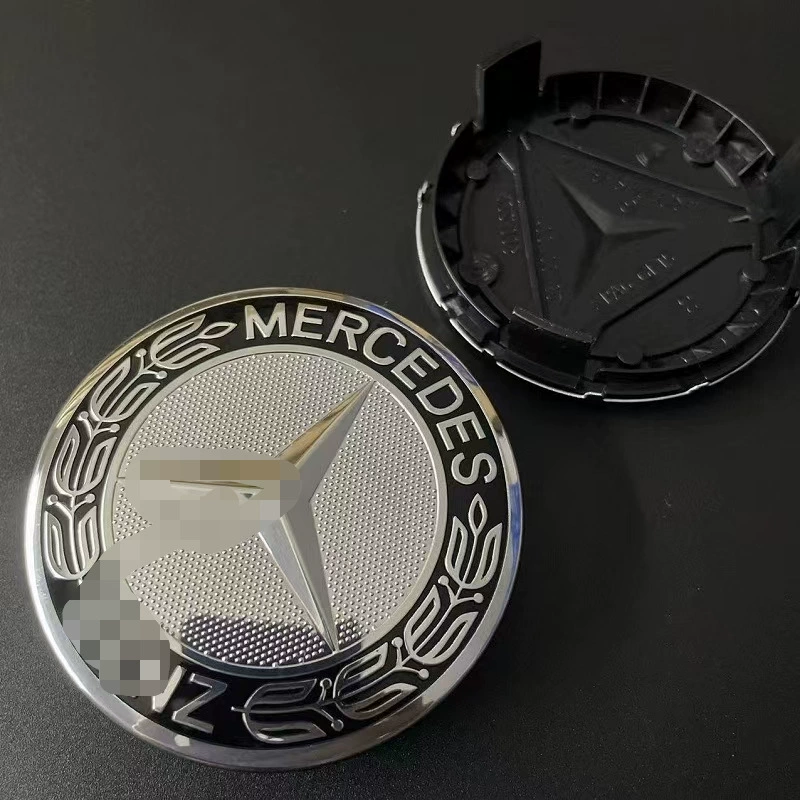 Mercedes Benz, яблоко, синие хабы, 75 мм