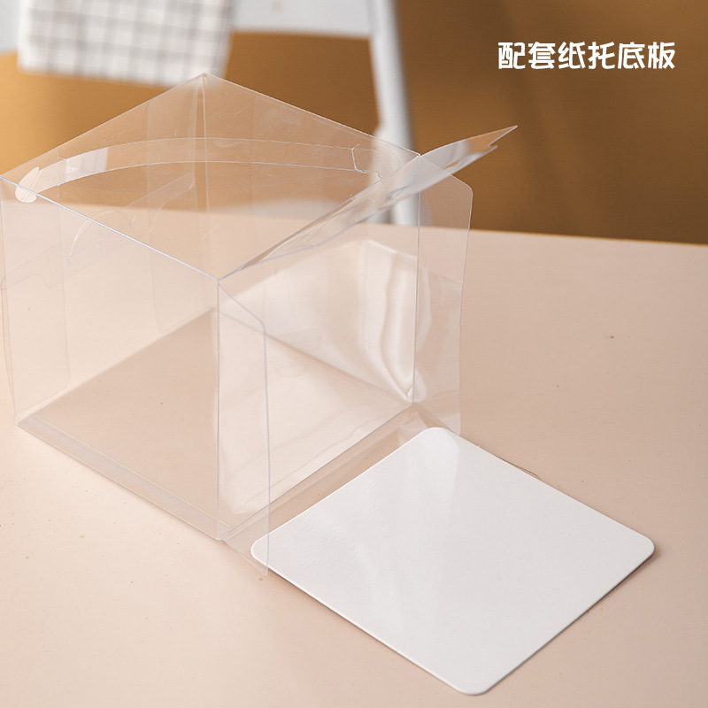 四寸蛋糕手提透明包装盒小2/3/4/5/6寸加高千层慕斯生日礼盒空盒