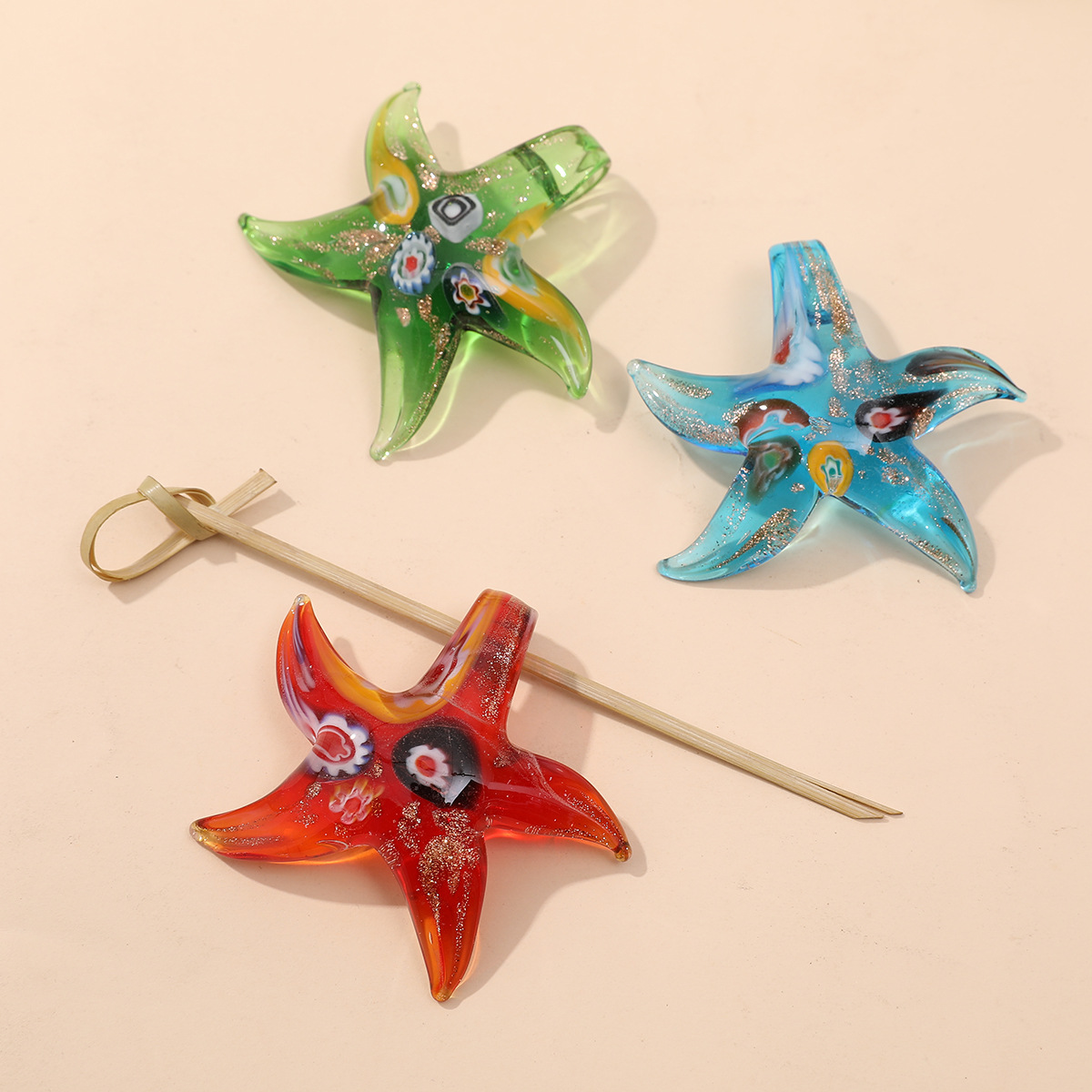 1g Weight Pendant Jewelry Making Type Charms, Earrings, Necklace Classification 1 Piece Quantity glass Material Starfish, Ocean Pattern All Seasons Season Marine Style Style 1 Piece Glass Starfish Ocean Pendant Charms Earrings Necklace 13
