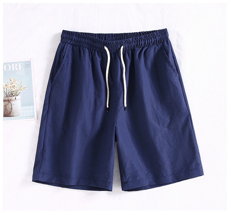 Men's Quick-dry Beach Shorts With Geometric Print Lightweight_voghion.com