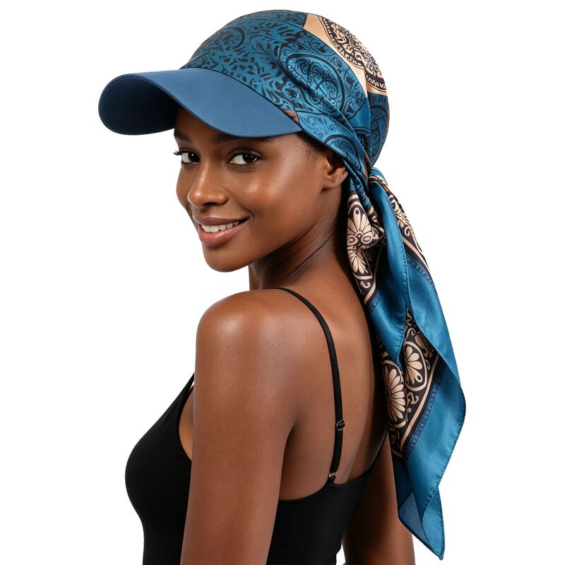 New Fashionable Silk Scarf Satin Printed Square Scarf Hat Outdoor Sunshade Sun Protection Tie-On Baseball Cap Printed Headwrap Hat New Fashionable Silk Scarf Satin Printed Square Scarf Hat Outdoor Sunshade Sun Protection Tie-On Baseball Cap Printed Headwrap Hat
