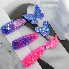 New Drop Glue Butterfly Crown Hair Clip Silicone Mold DIY Personalized Hair Clip Girl Style Hair Clip Mold