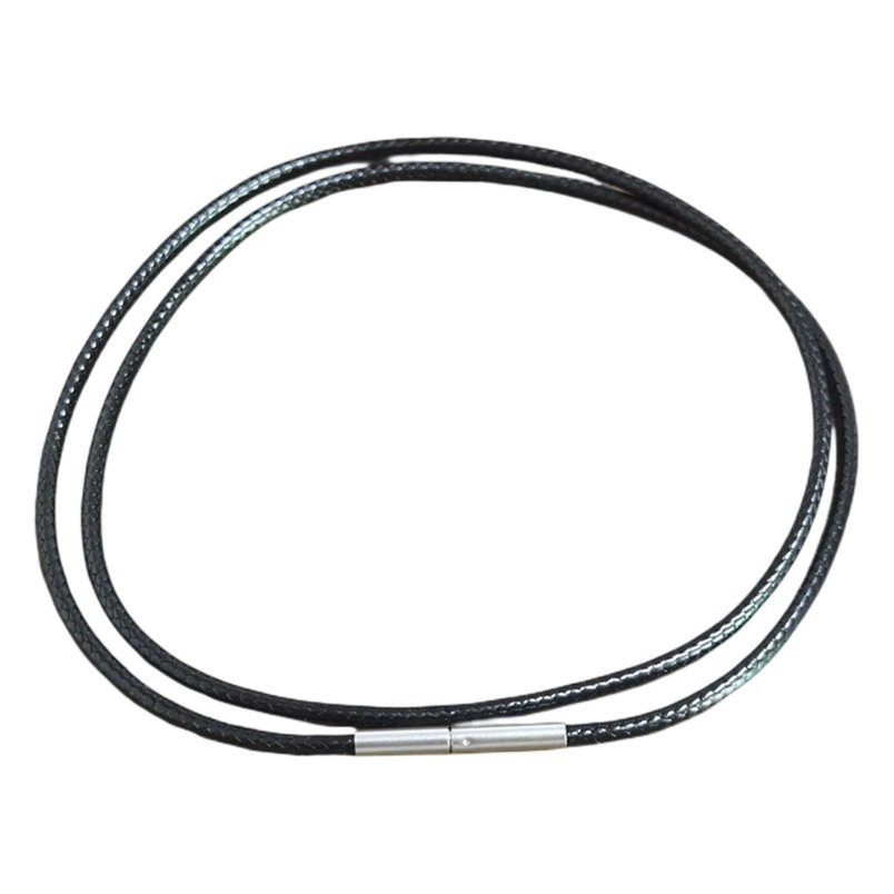 Ожерелье, ремешок из нержавеющей стали, рисовая пряжка, восковая веревка, нефритовый кулон, ремешок, кулон, ремешок, нефритовая веревка, золотые украшения, кулон, веревка