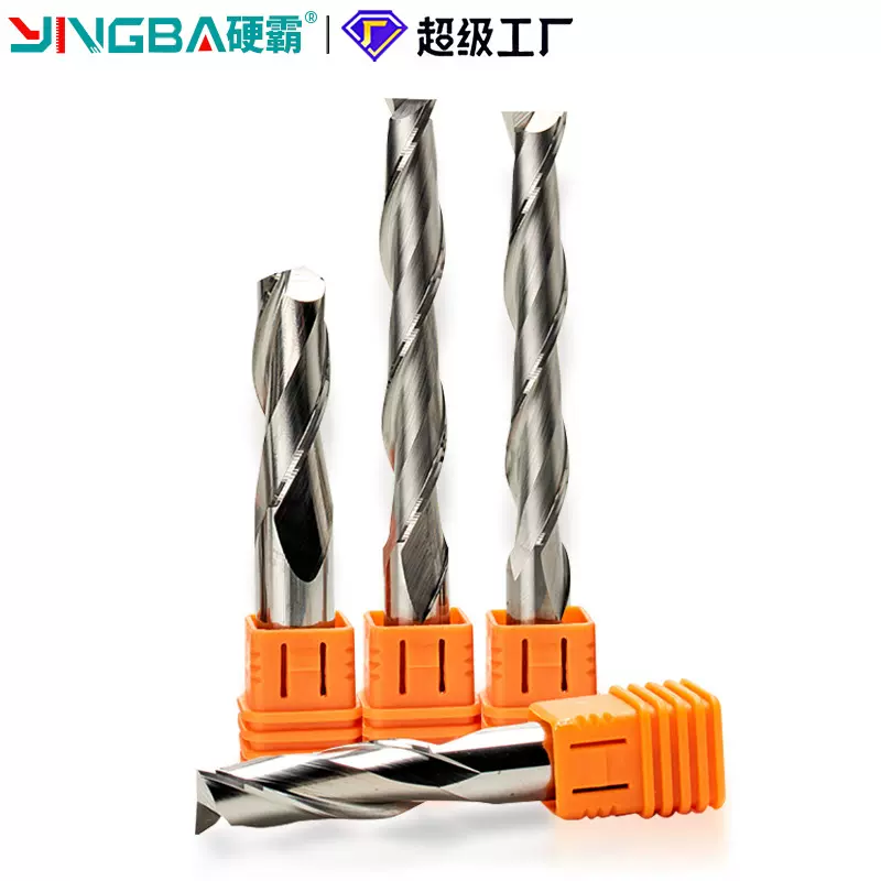 硬霸双刃螺旋铣刀生产厂家钨钢硬质合金铣刀雕刻机刀头螺纹铣刀