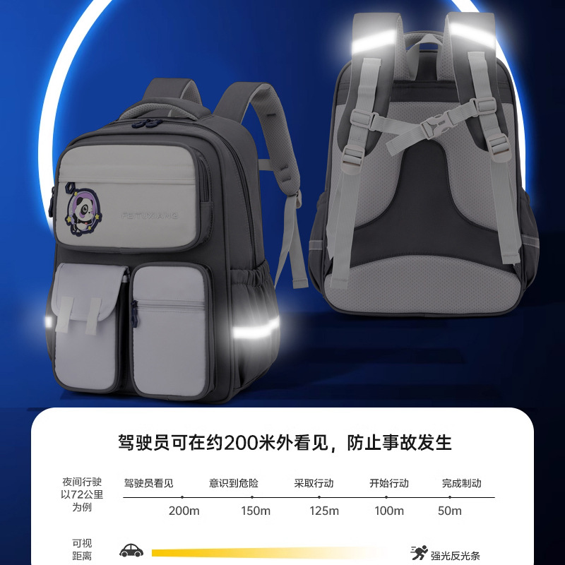 Mochila de pescado natural 1 - 6 grados mochila de espalda mochila de niños resistente al desgaste