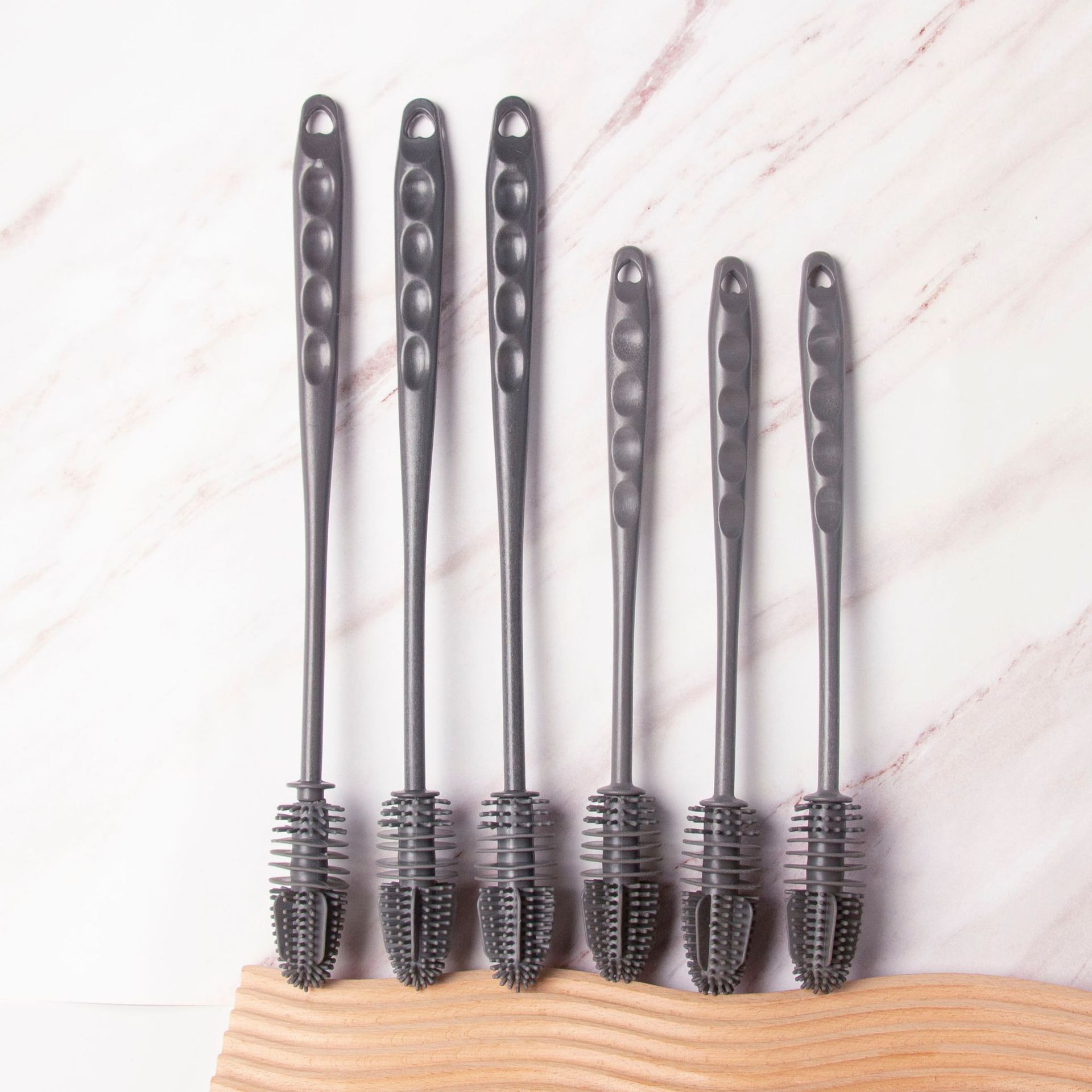 Cepillo de taza personalizado, cepillo para botellas, cepillo de artefacto de mango largo de silicona de calidad alimentaria, cepillo de silicona para tazas, cepillo de limpieza, puesto de calle al por mayor